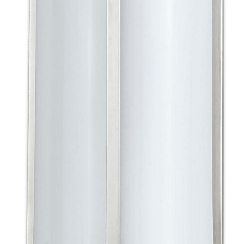 Cylindrical Shape Plc Wall Lamp With 3d Design Set Of 4 Silver And White-zoom-