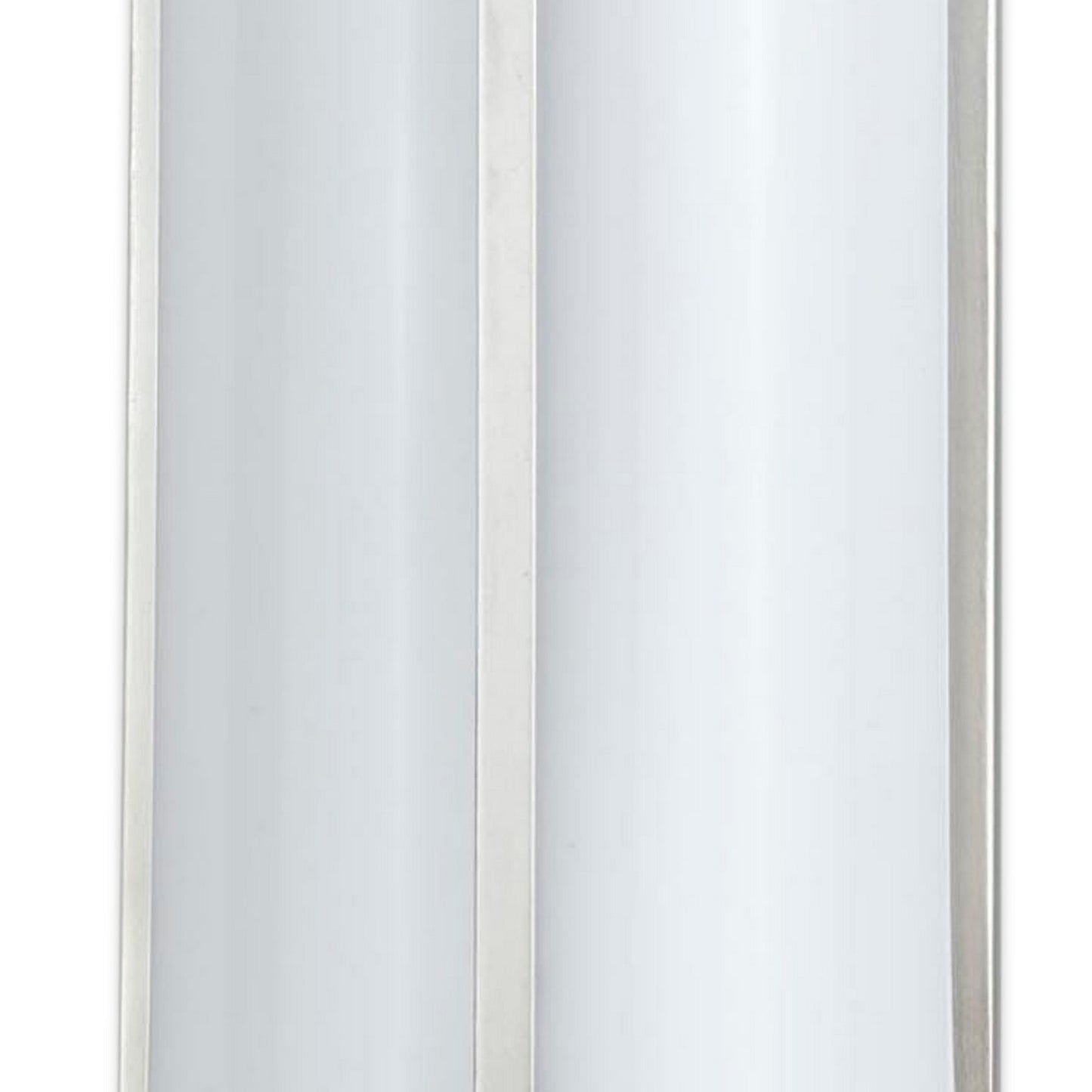 Cylindrical Shape Plc Wall Lamp With 3d Design Set Of 4 Silver And White