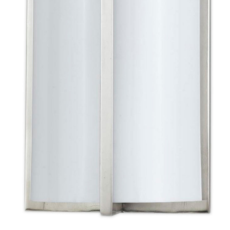 Cylindrical Shape Plc Wall Lamp With 3d Design Set Of 4 Silver And White-zoom-