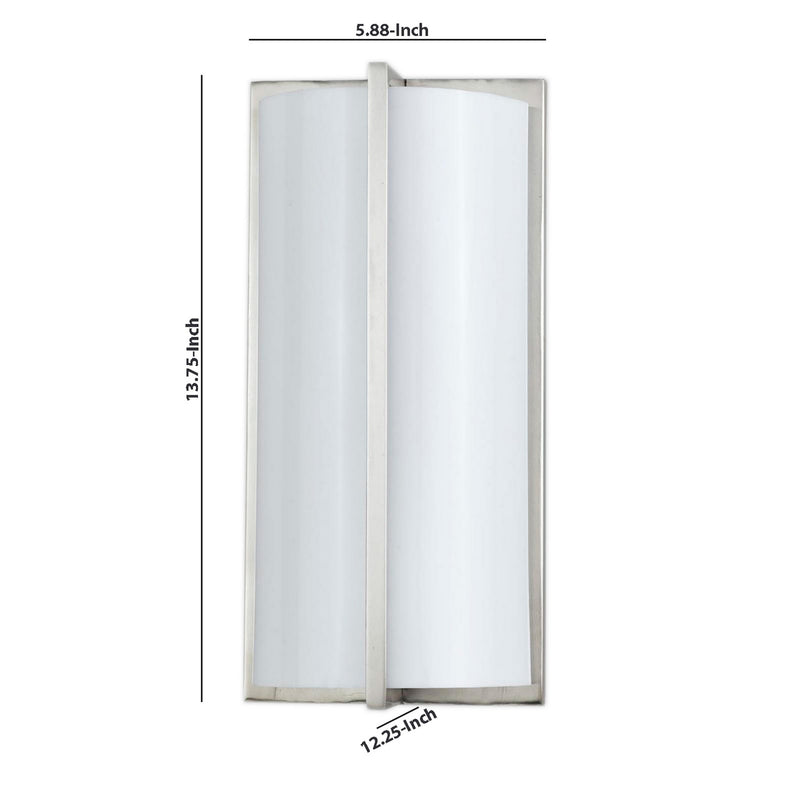 Cylindrical Shape Plc Wall Lamp With 3d Design Set Of 4 Silver And White-zoom-