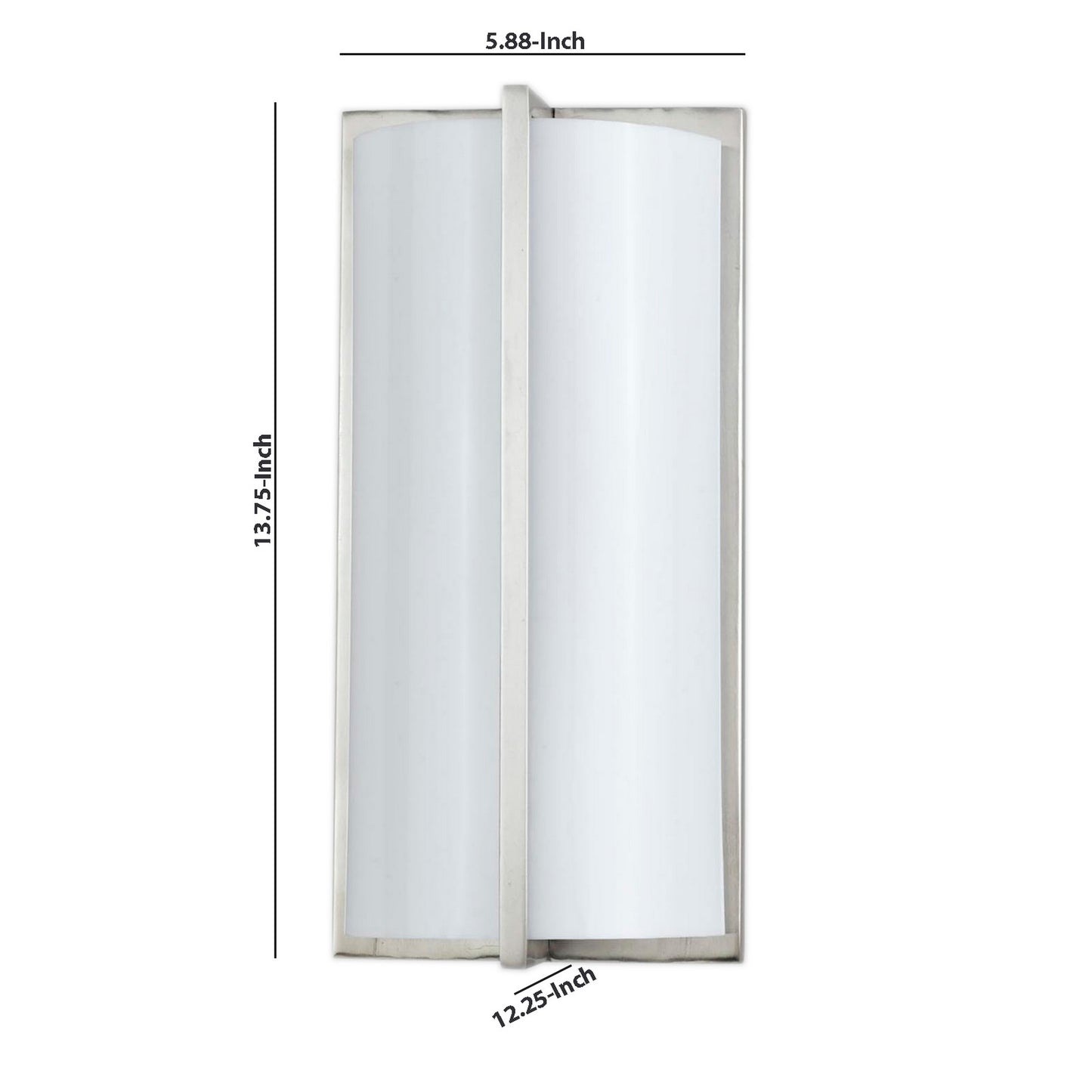 Cylindrical Shape Plc Wall Lamp With 3d Design Set Of 4 Silver And White