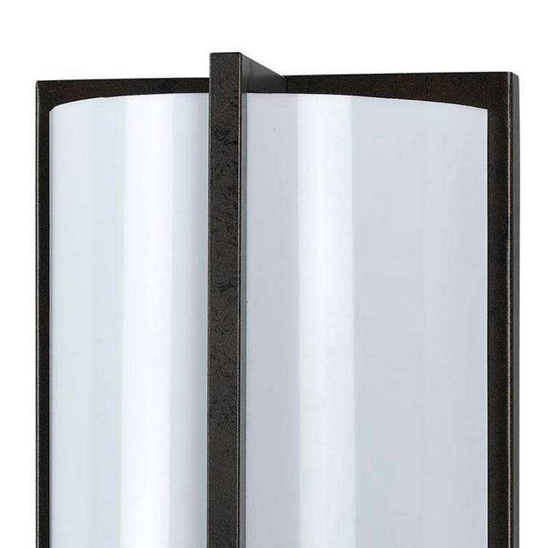 Cylindrical Shaped Plc Wall Lamp With 3d Design Set Of 4 Black And White-zoom-