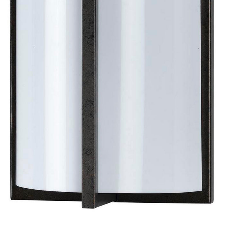 Cylindrical Shaped Plc Wall Lamp With 3d Design Set Of 4 Black And White-zoom-