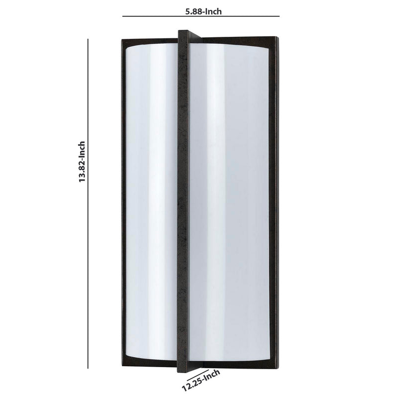 Cylindrical Shaped Plc Wall Lamp With 3d Design Set Of 4 Black And White-zoom-