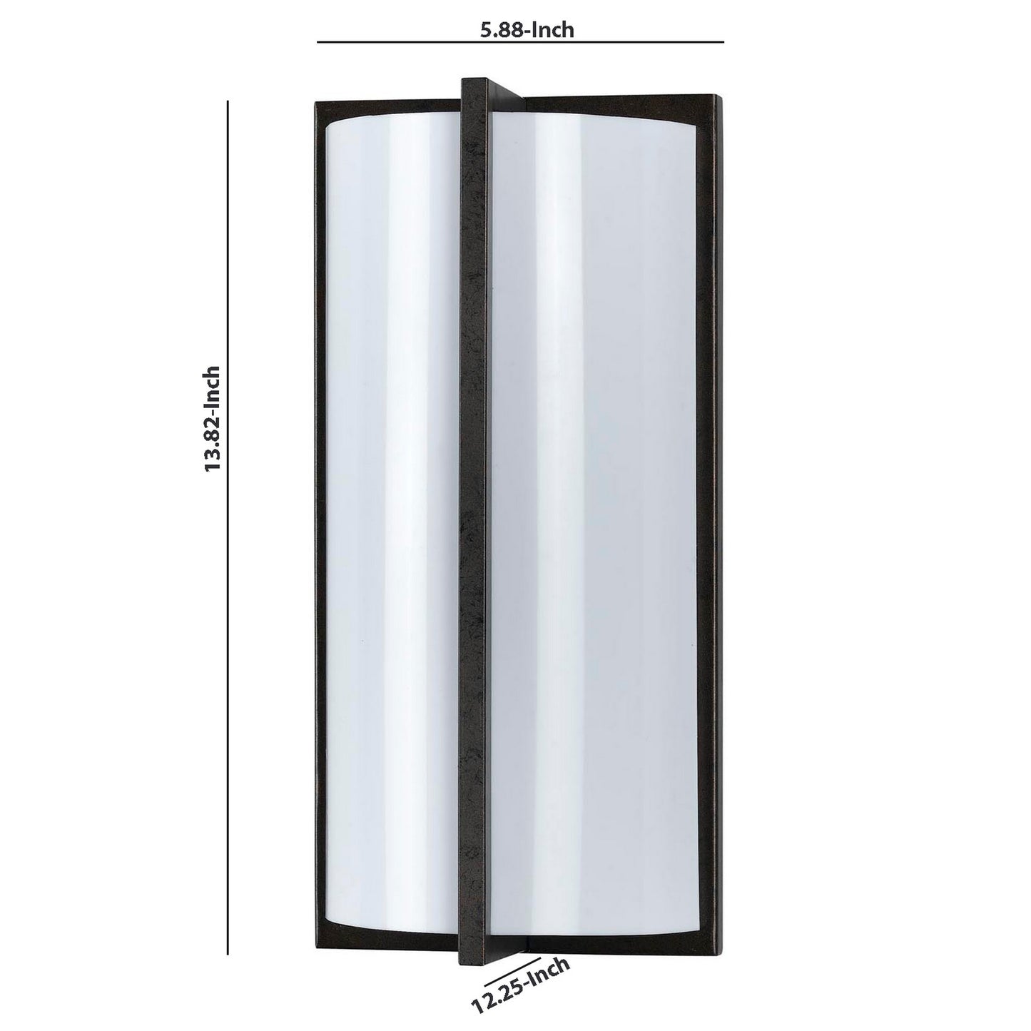 Cylindrical Shaped Plc Wall Lamp With 3d Design Set Of 4 Black And White