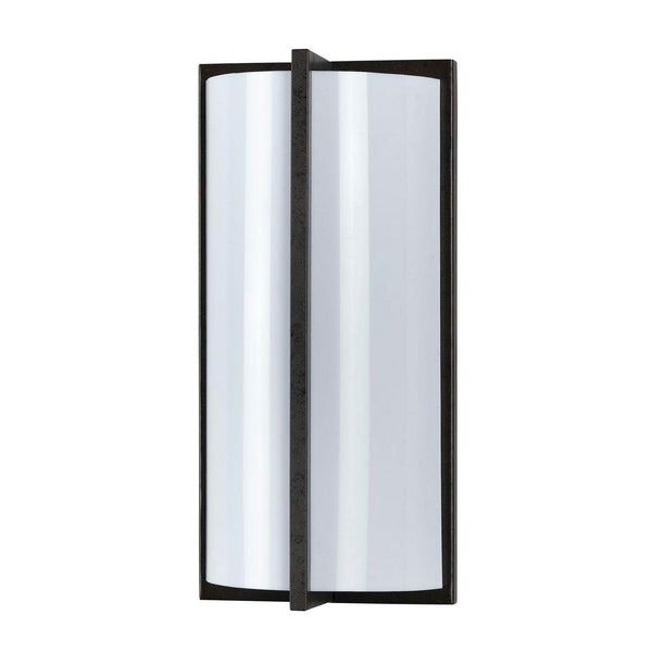 Cylindrical Shaped Plc Wall Lamp With 3d Design Set Of 4 Black And White