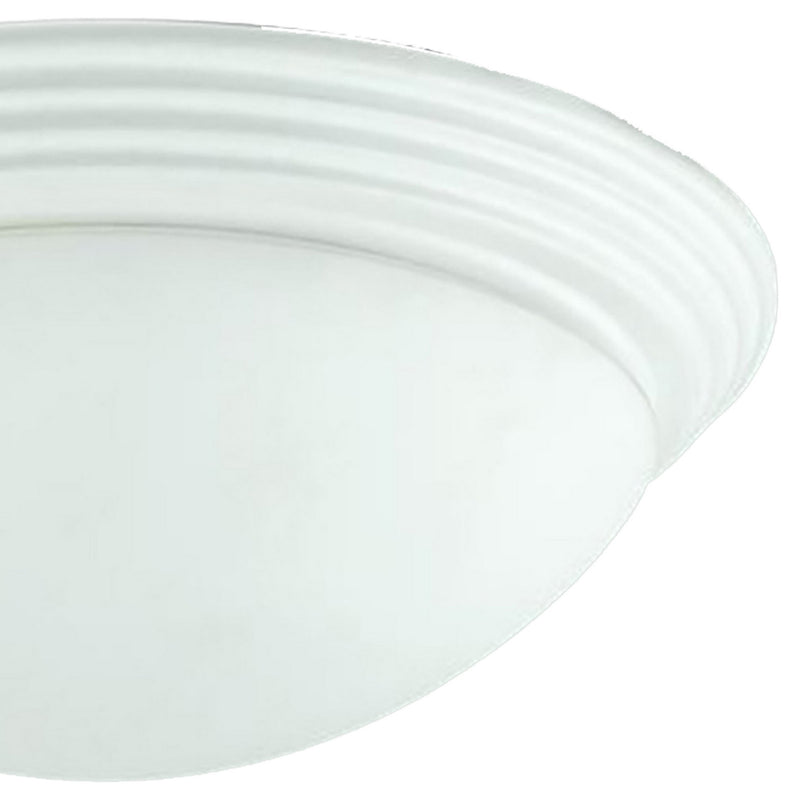 Dome Shaped Glass Ceiling Lamp with Hardwired Switch White and Clear-zoom-