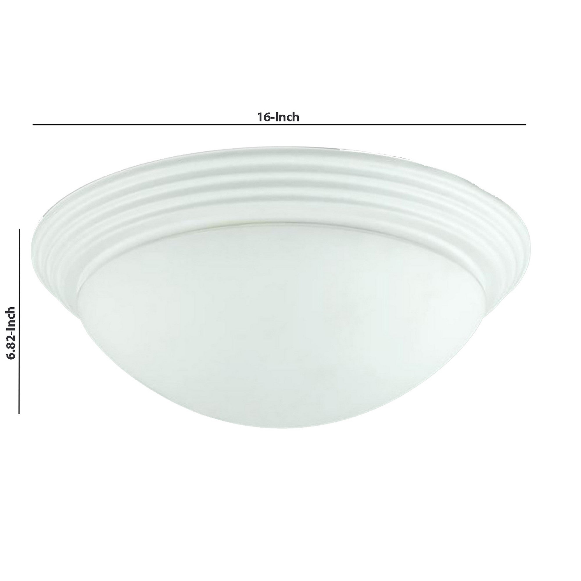 Dome Shaped Glass Ceiling Lamp with Hardwired Switch White and Clear-zoom-5