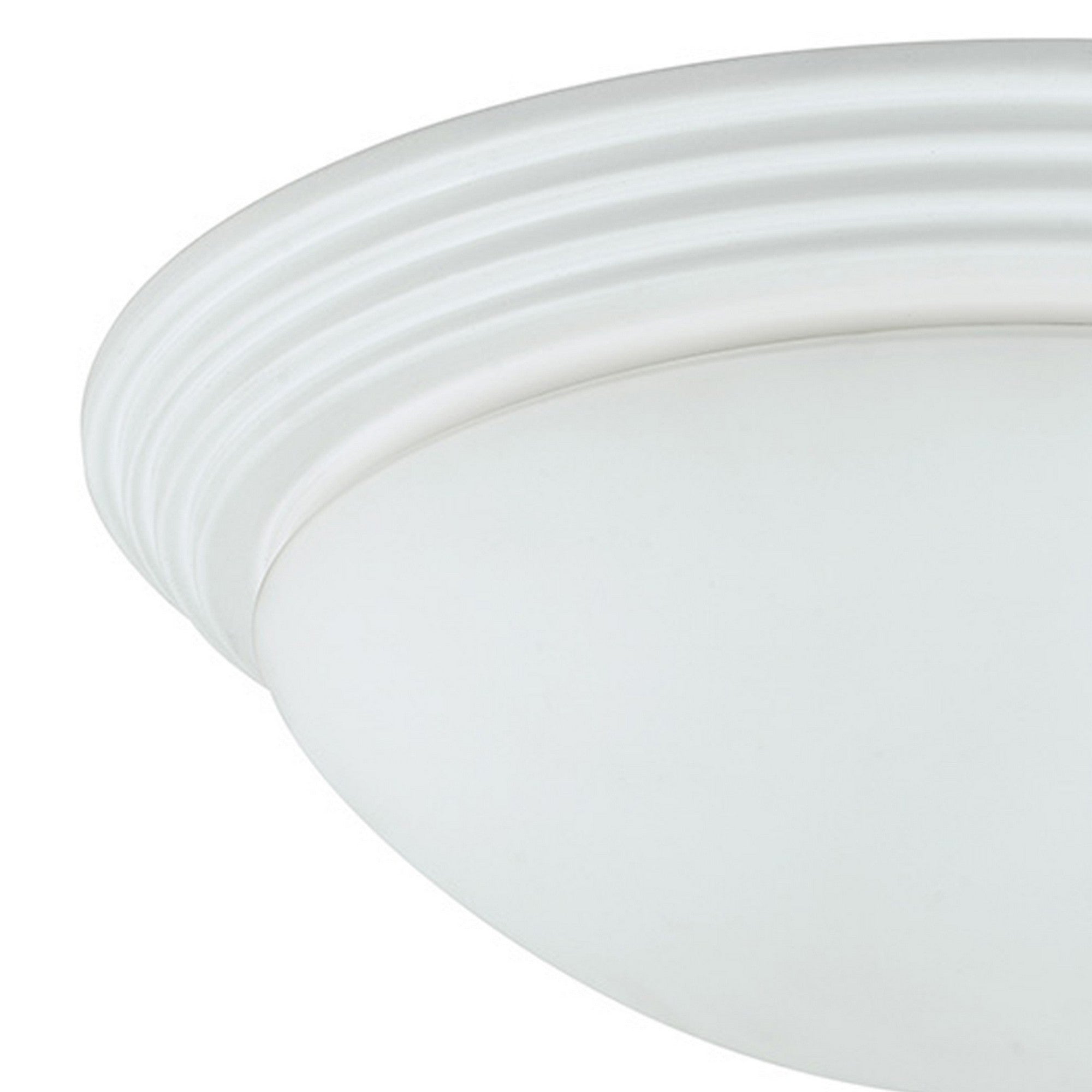 Dome Shaped Glass Ceiling Lamp with Hardwired Switch White and Clear-zoom-2