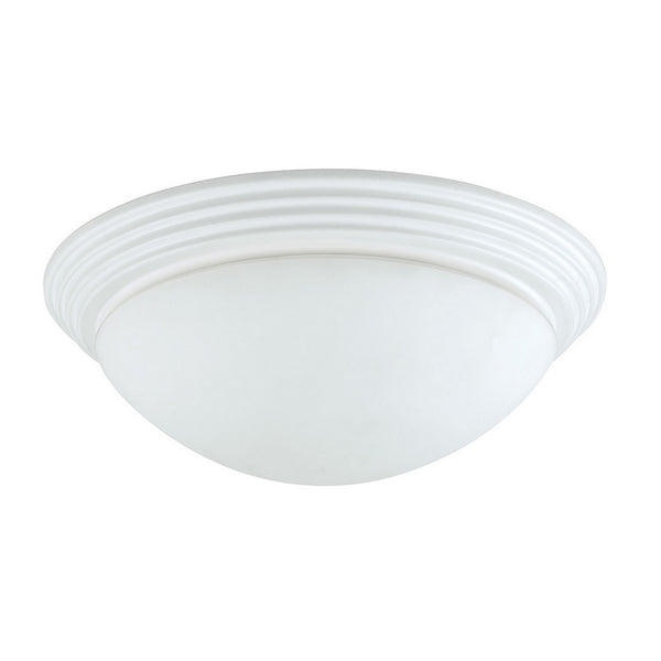 Dome Shaped Glass Ceiling Lamp with Hardwired Switch White and Clear