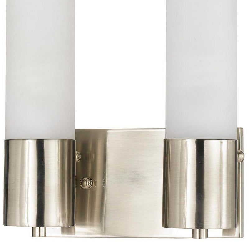 Cylindrical Dual Lighting Wall Lamp With Switch Set Of 2 Silver And White-zoom-