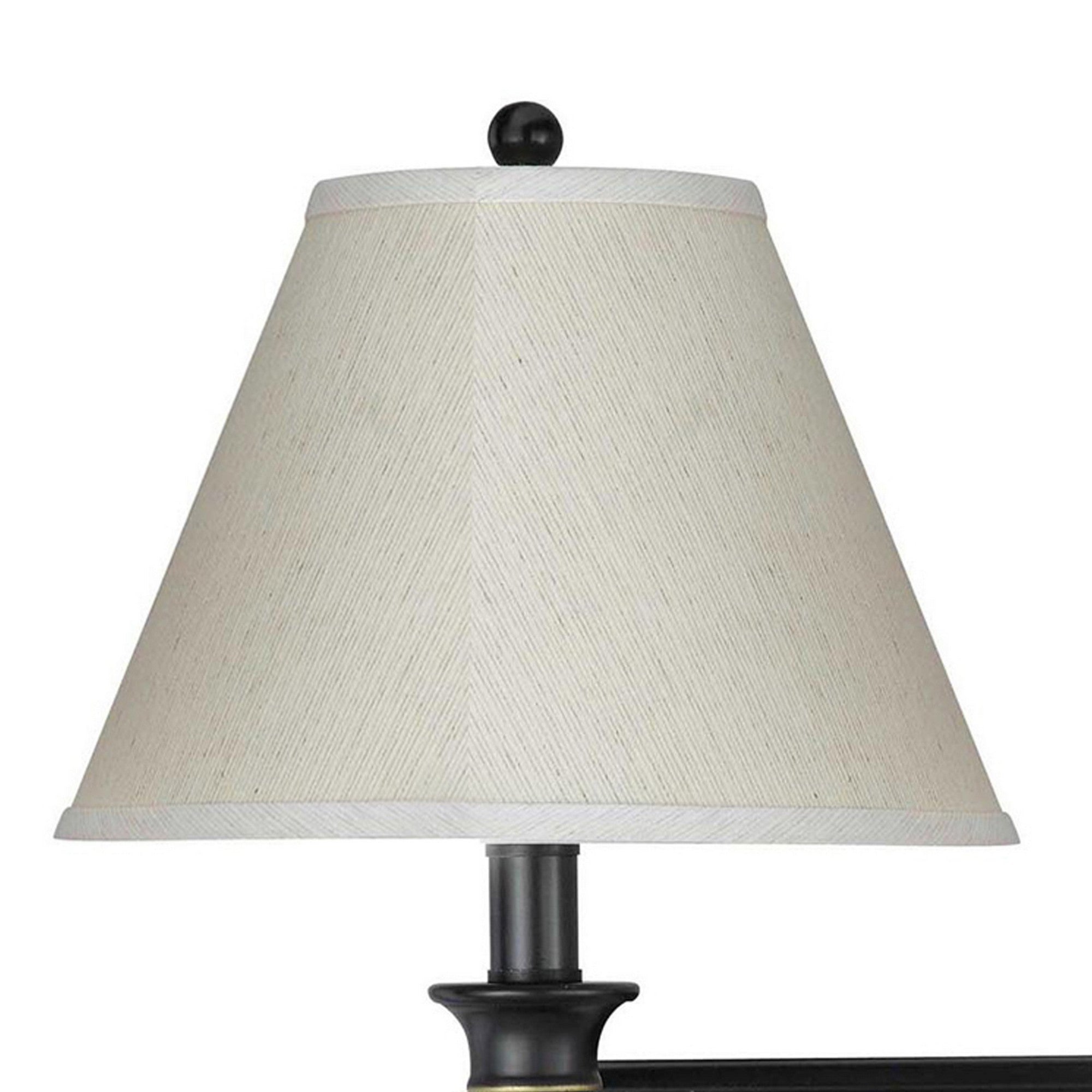 Dual Lighting Wall Lamp Pedestal Legs And Tapered Shade Black And White-zoom-2