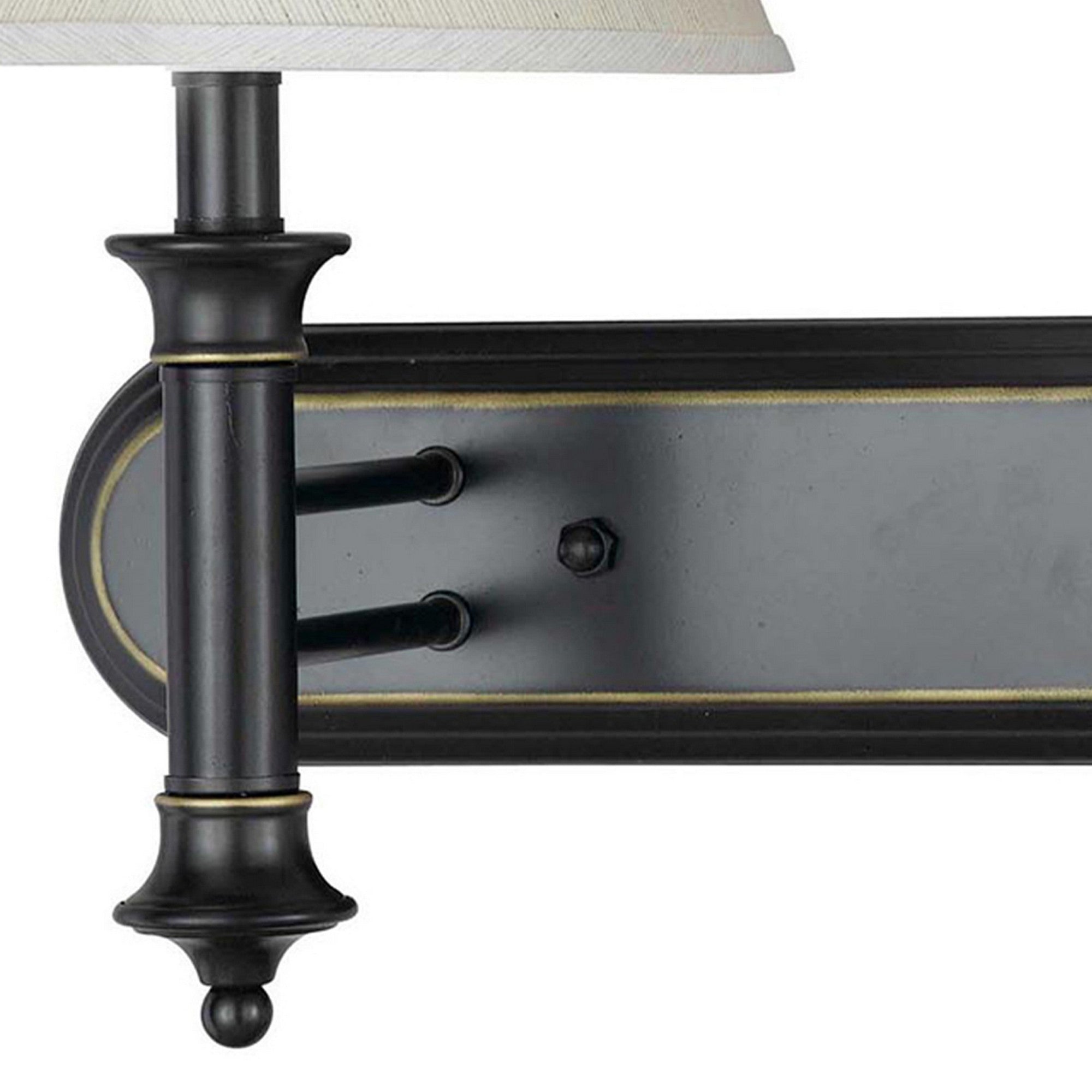 Dual Lighting Wall Lamp Pedestal Legs And Tapered Shade Black And White-zoom-4