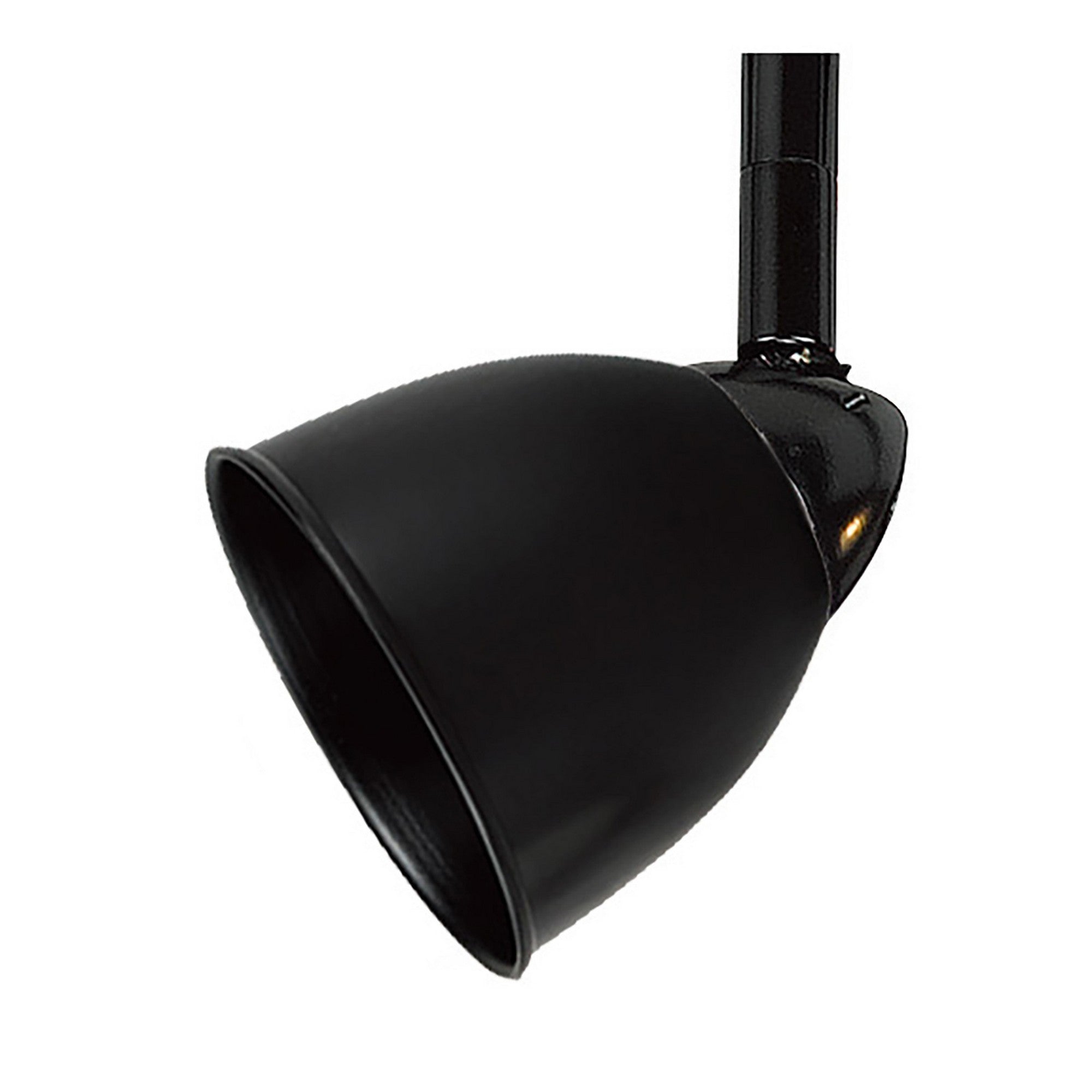 Round Metal Shade Track Light Head and Frame Black-zoom-1