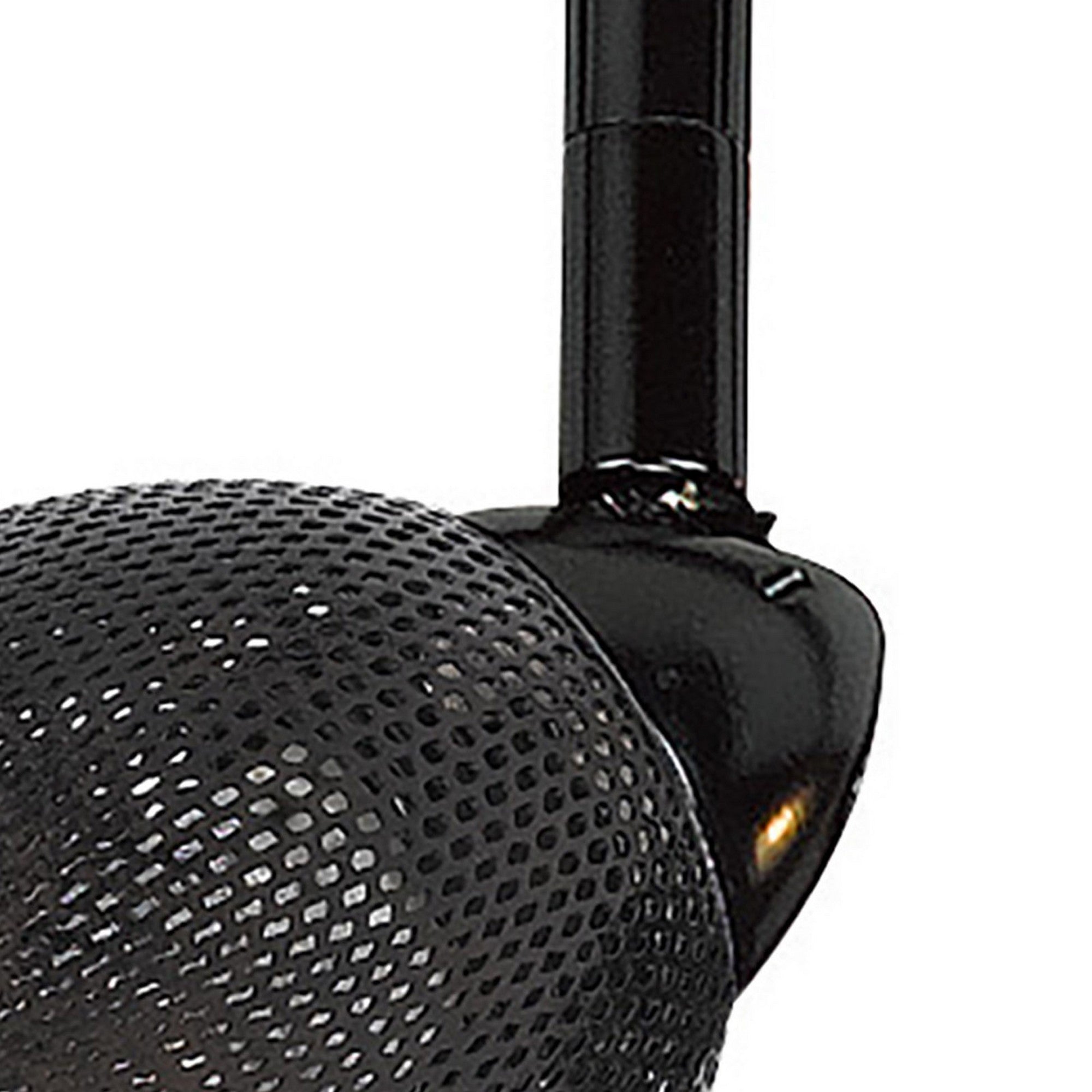 Round Metal Mesh Shade Track Light Head and Frame Black