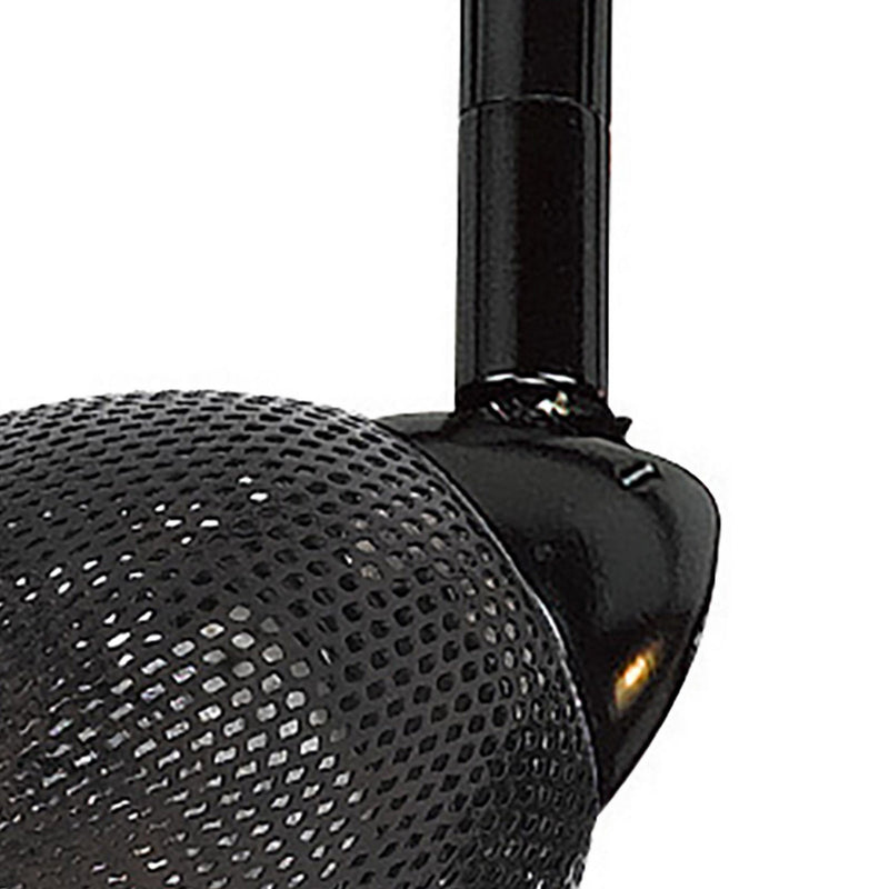 Round Metal Mesh Shade Track Light Head and Frame Black-zoom-
