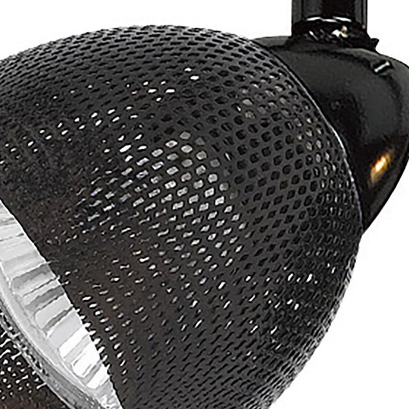 Round Metal Mesh Shade Track Light Head and Frame Black-zoom-