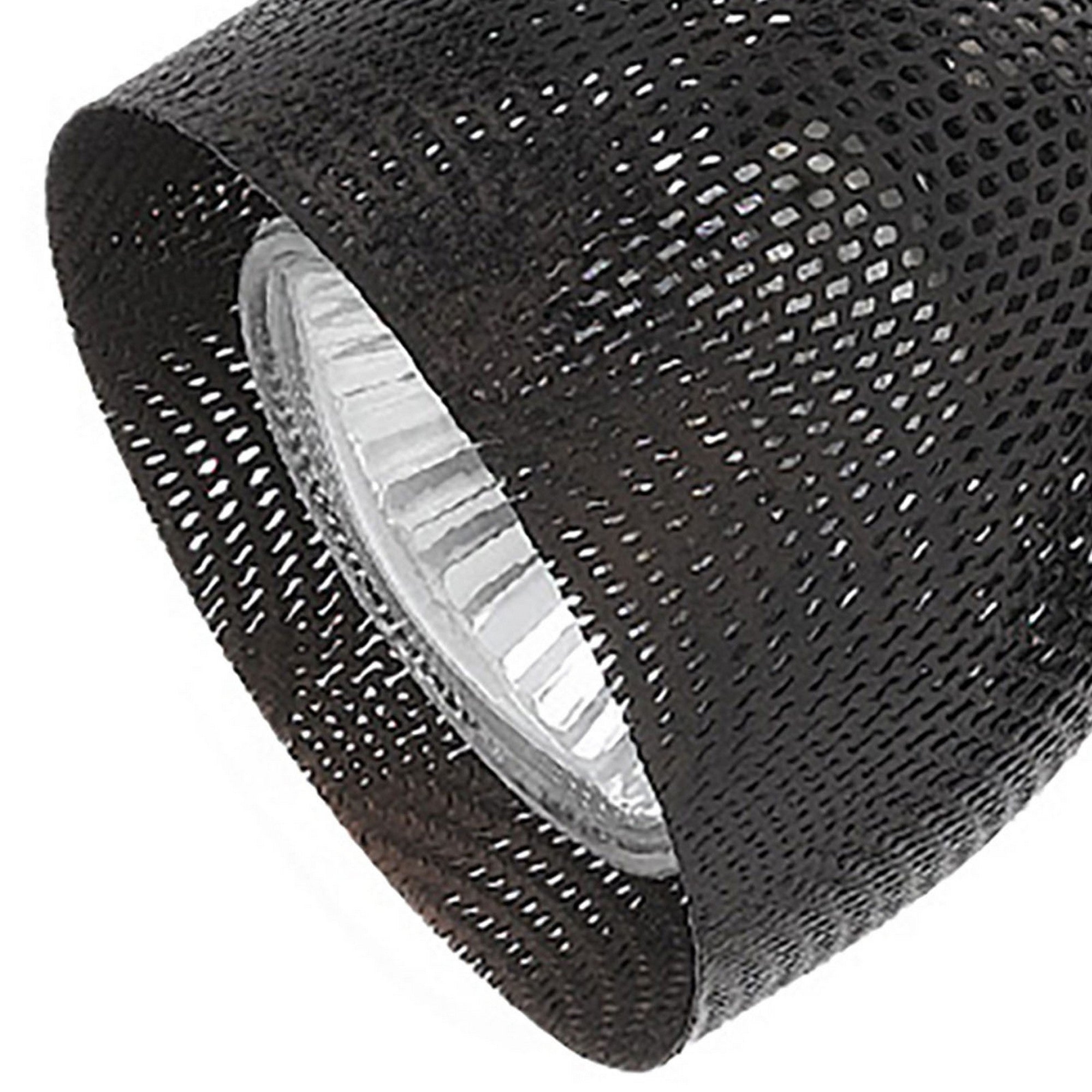 Round Metal Mesh Shade Track Light Head and Frame Black-zoom-4