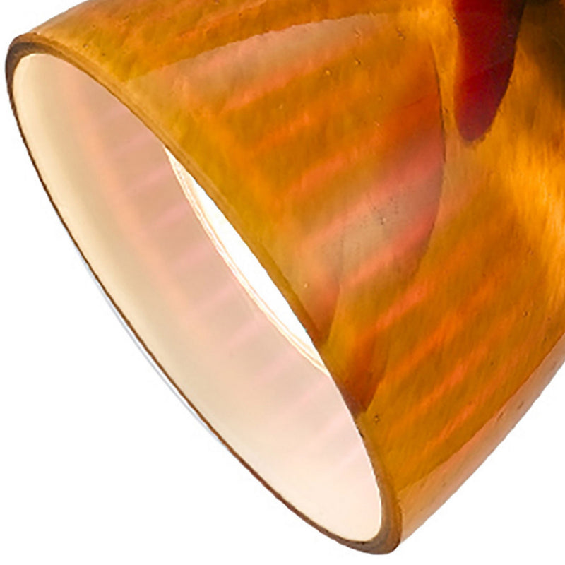 Hand Blown Glass Shade Adjustable Track Light Head with Metal FrameYellow-zoom-