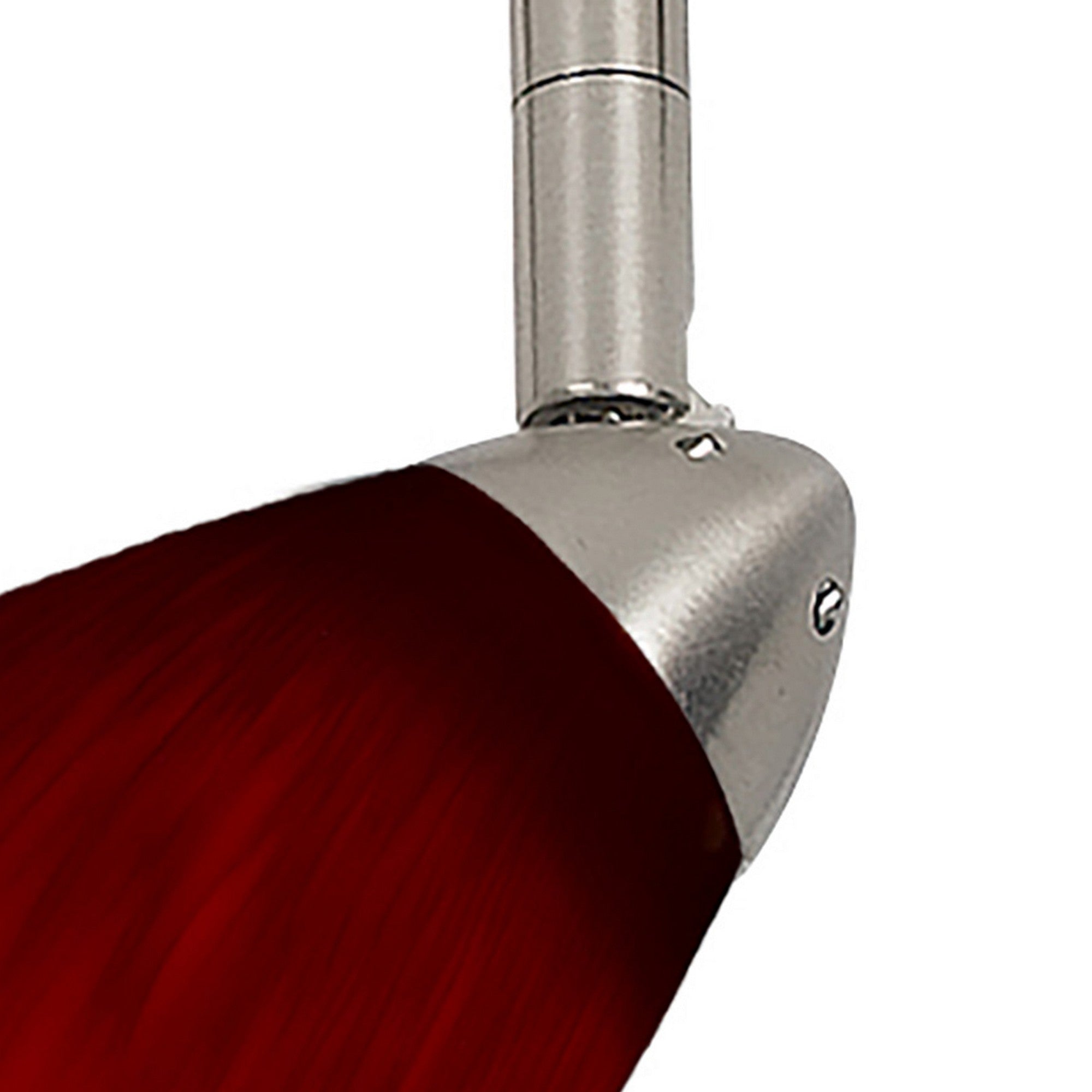 Hand Blown Glass Shade Track Light Head with Metal Frame Red and Silver