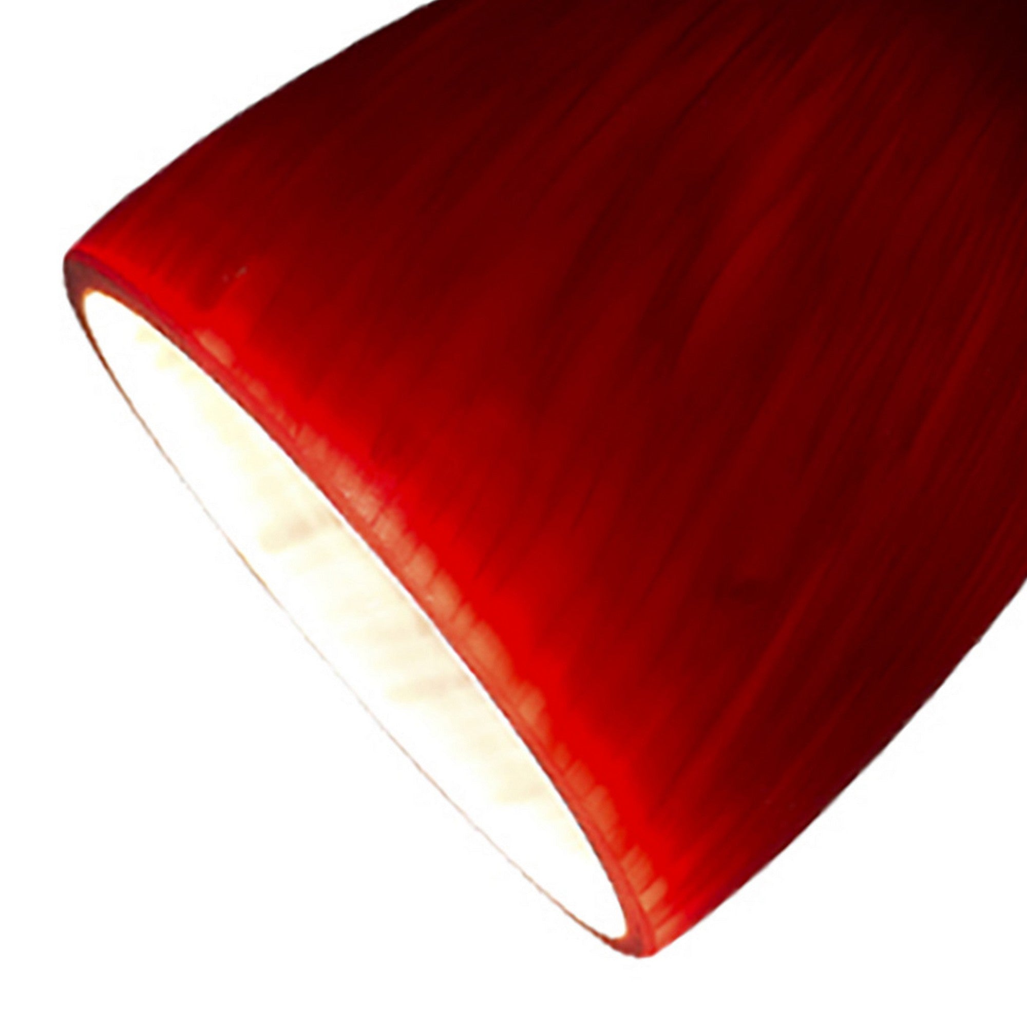 Hand Blown Glass Shade Track Light Head with Metal Frame Red and Silver-zoom-4
