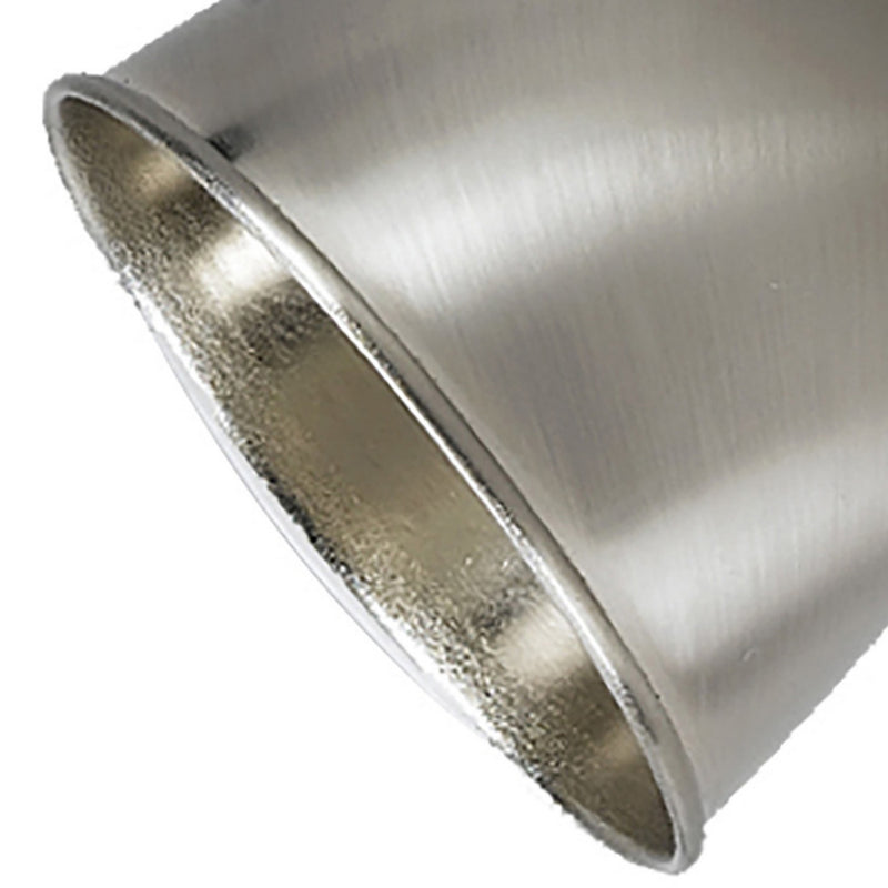 Round Metal Shade Track Light Head and Frame Silver-zoom-