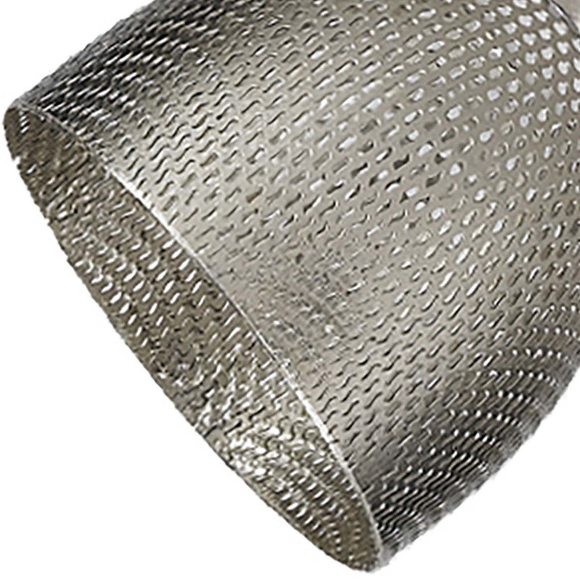 Round Metal Mesh Shade Track Light Head and Frame Silver-zoom-4