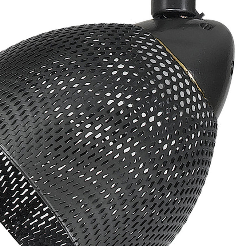 Round Metal Mesh Shade Track Light Head and Frame Dark Bronze-zoom-