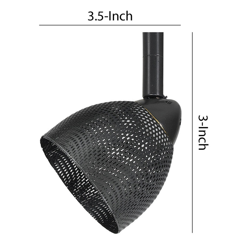 Round Metal Mesh Shade Track Light Head and Frame Dark Bronze-zoom-