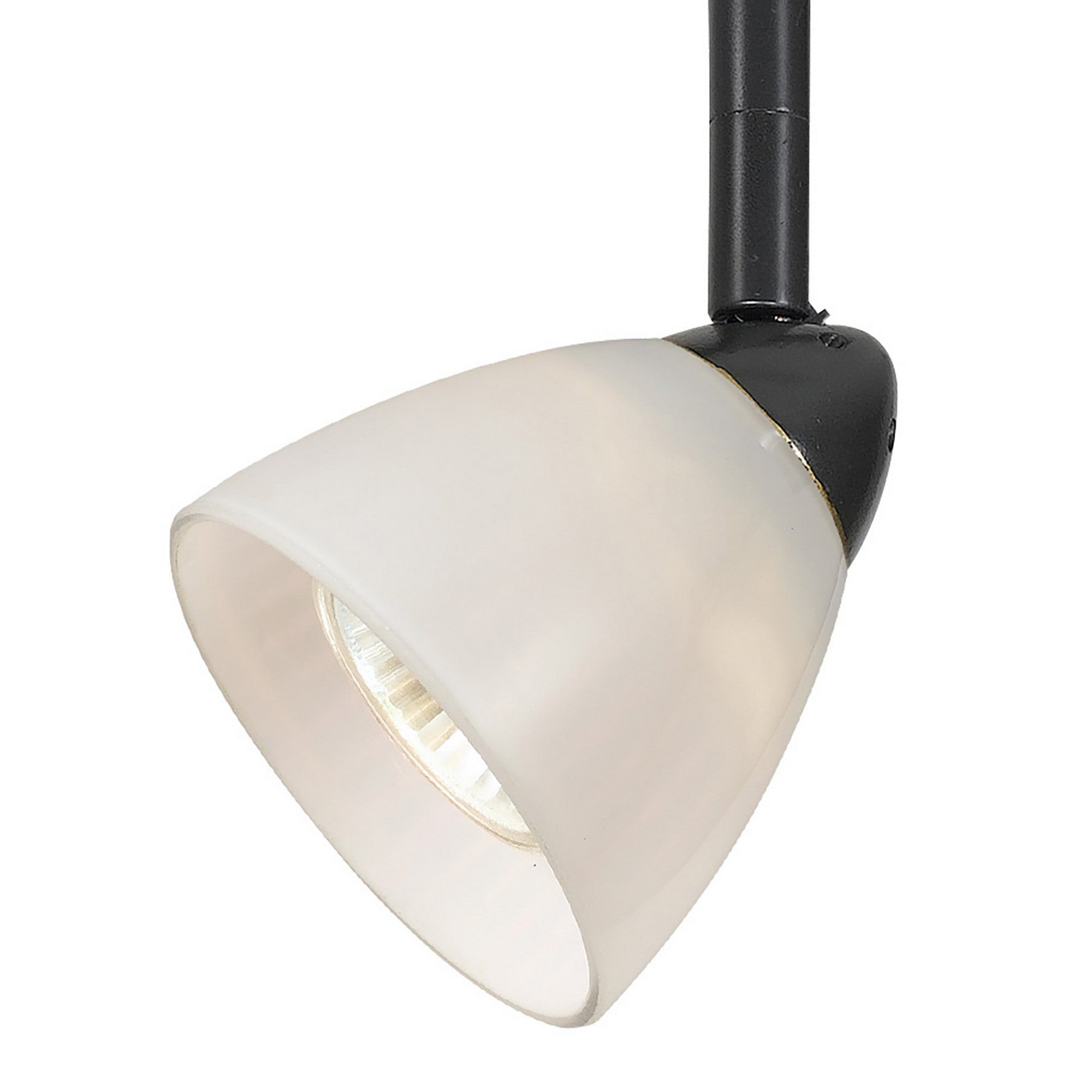 Metal Frame Glass Shade Track Light FixtureSet of 4White and Dark Bronze