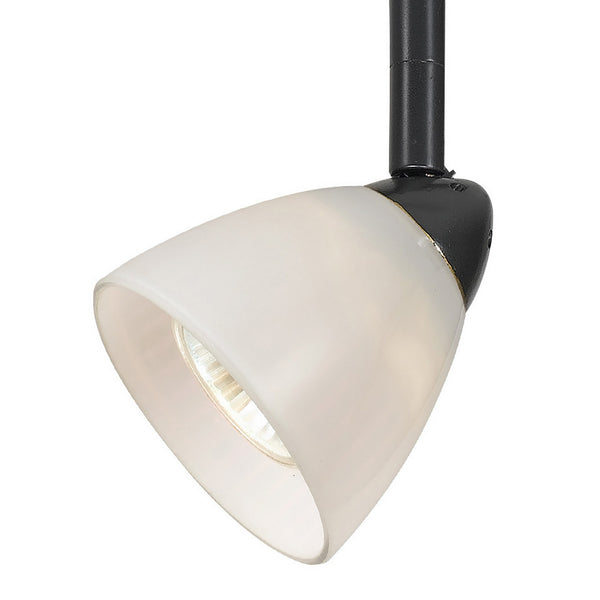 Metal Frame Glass Shade Track Light FixtureSet of 4White and Dark Bronze