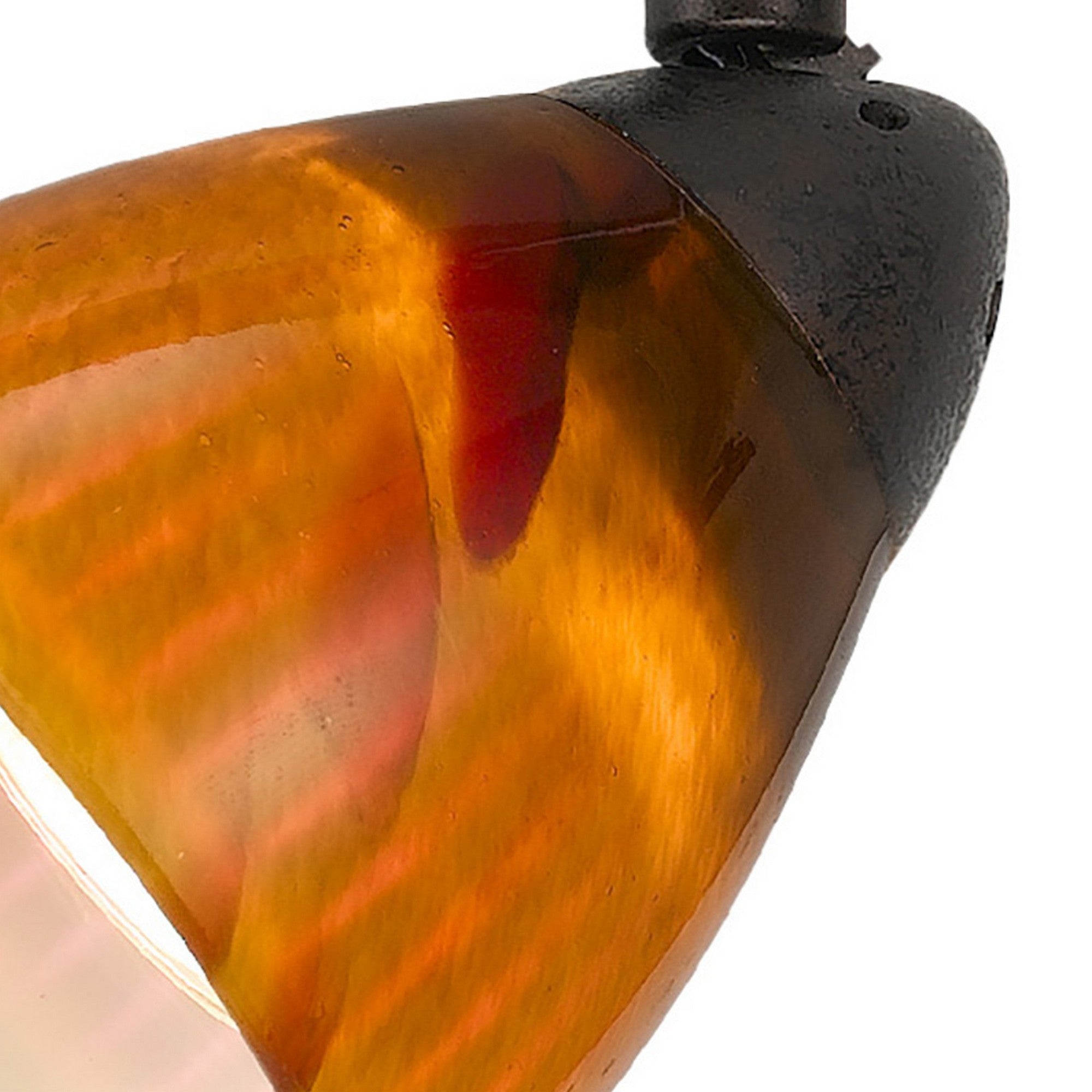 Glass Shade Track Light Head with Metal Frame Yellow and Dark Bronze-zoom-3