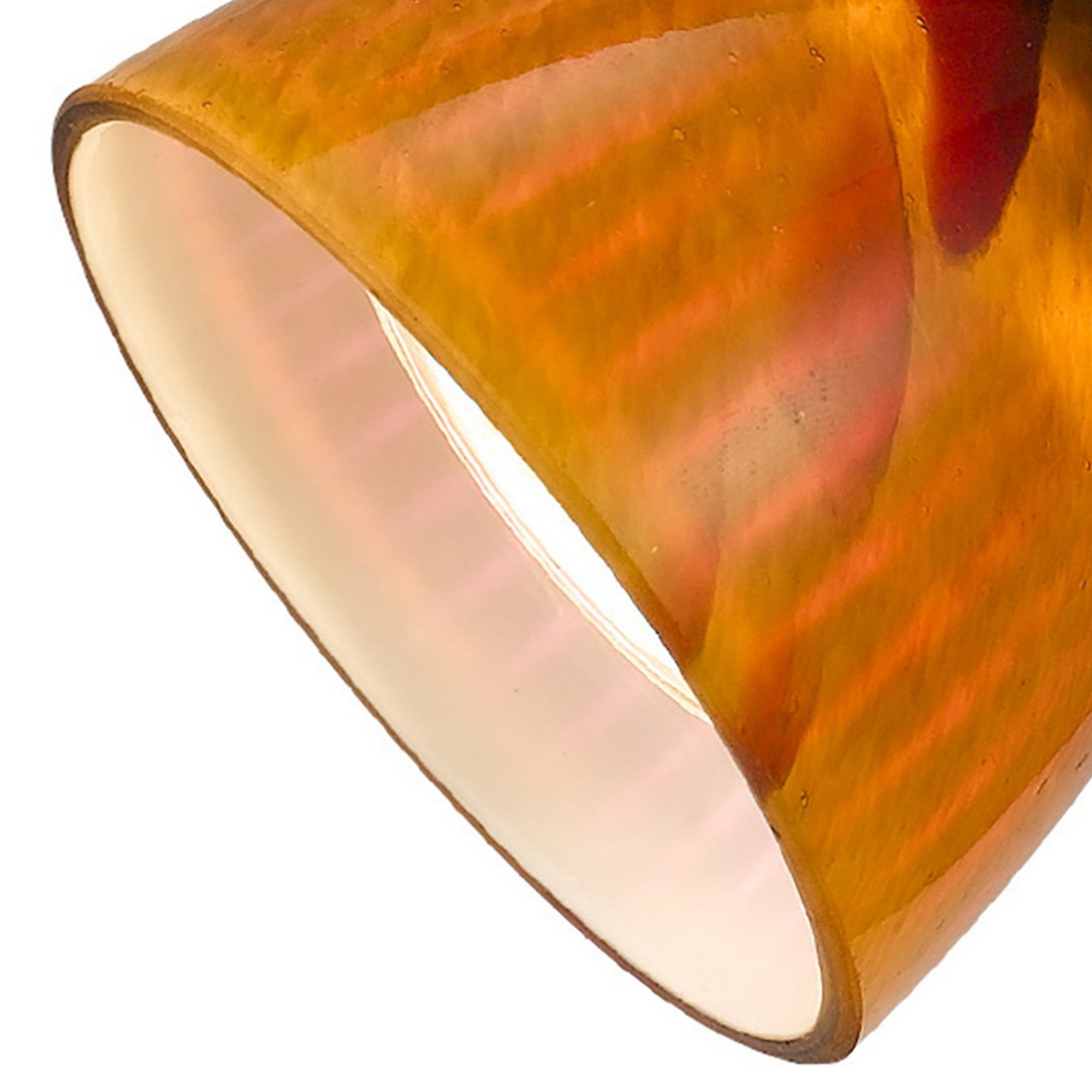 Glass Shade Track Light Head with Metal Frame Yellow and Dark Bronze-zoom-4