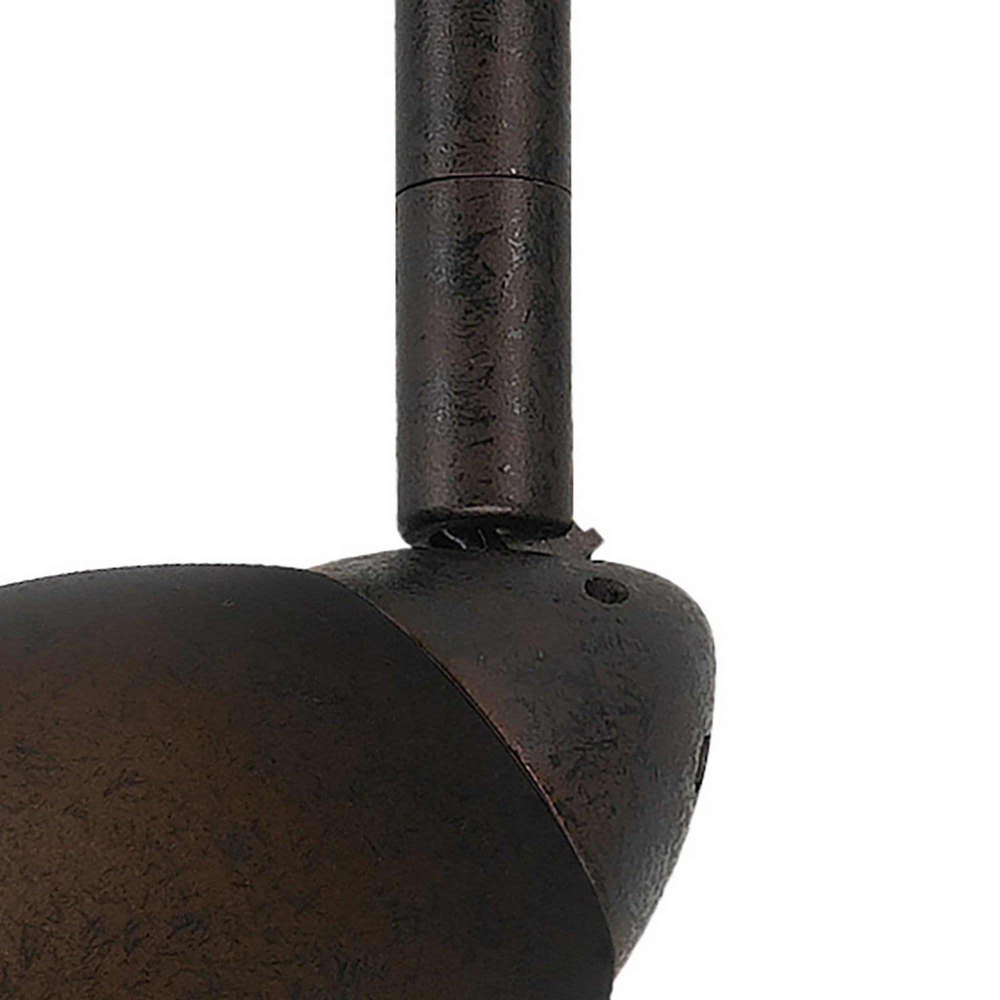 Rustic Round Metal Shade Track Light Head and Frame Bronze-zoom-2