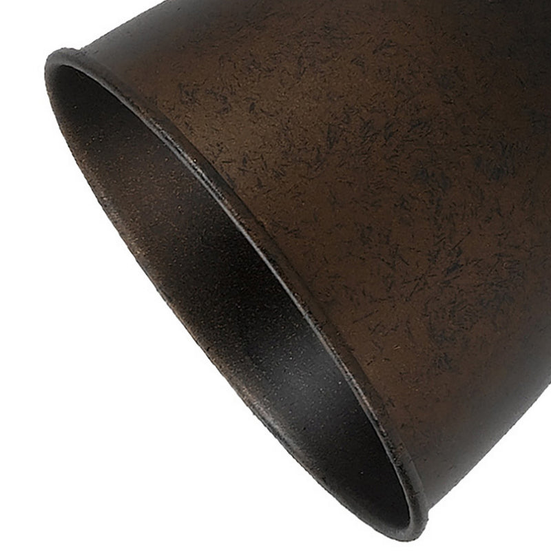 Rustic Round Metal Shade Track Light Head and Frame Bronze-zoom-