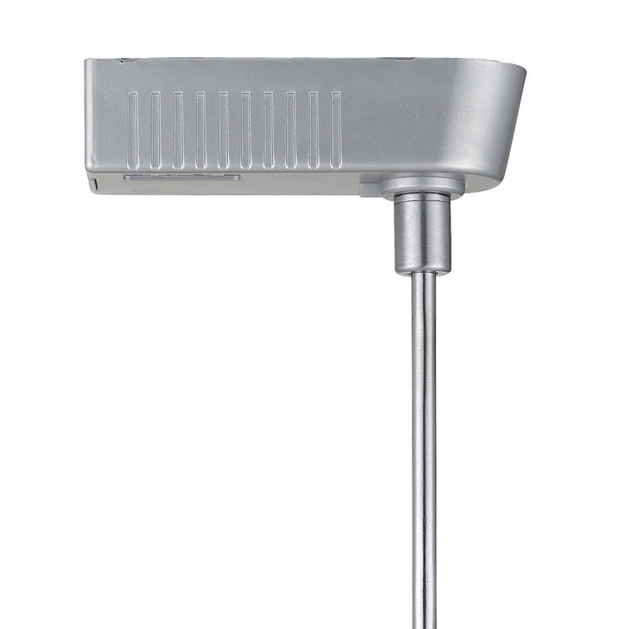 Flared Torch Design Rotational Track Light Head with 6 inch Stem Silver