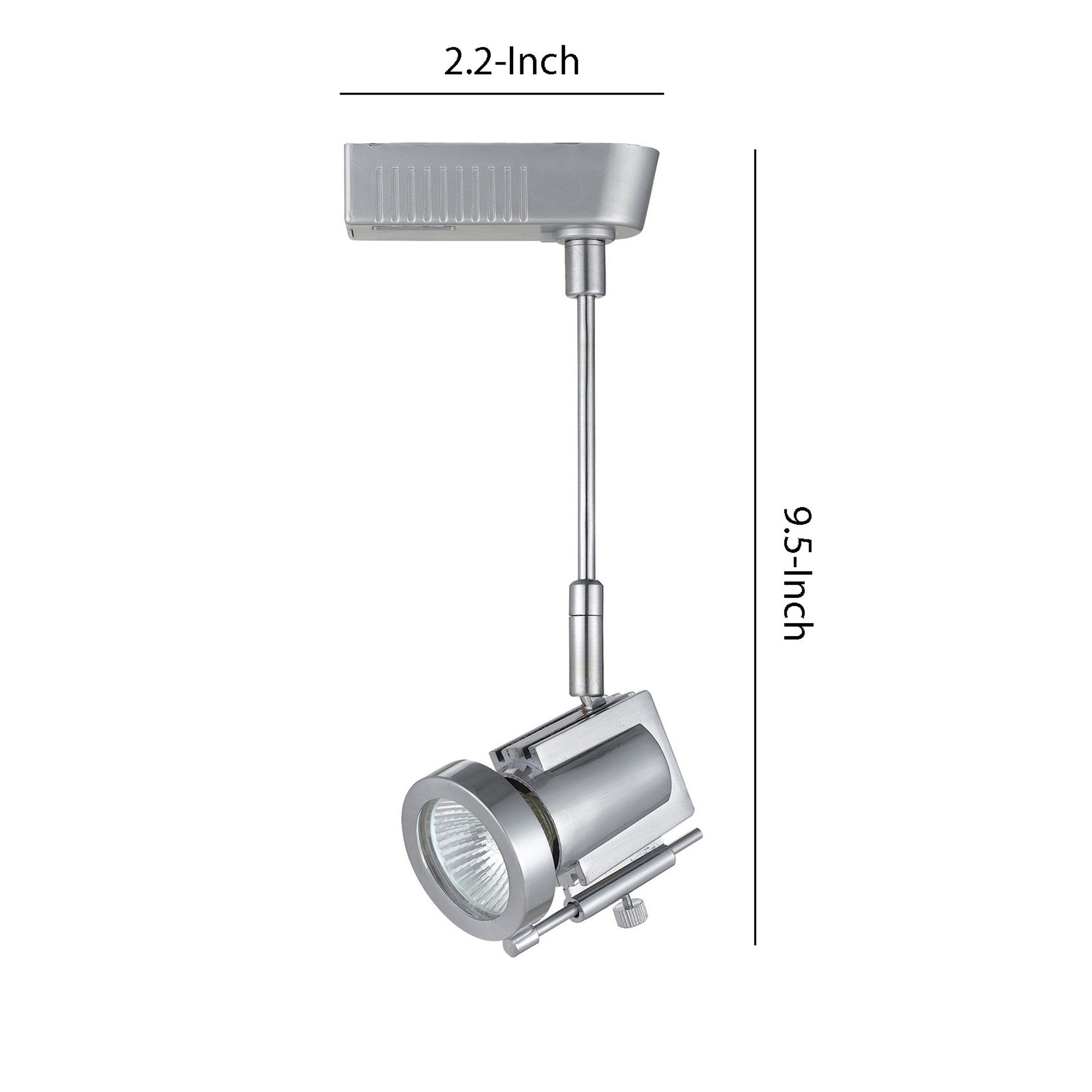 Flared Torch Design Rotational Track Light Head with 6 inch Stem Silver-zoom-5