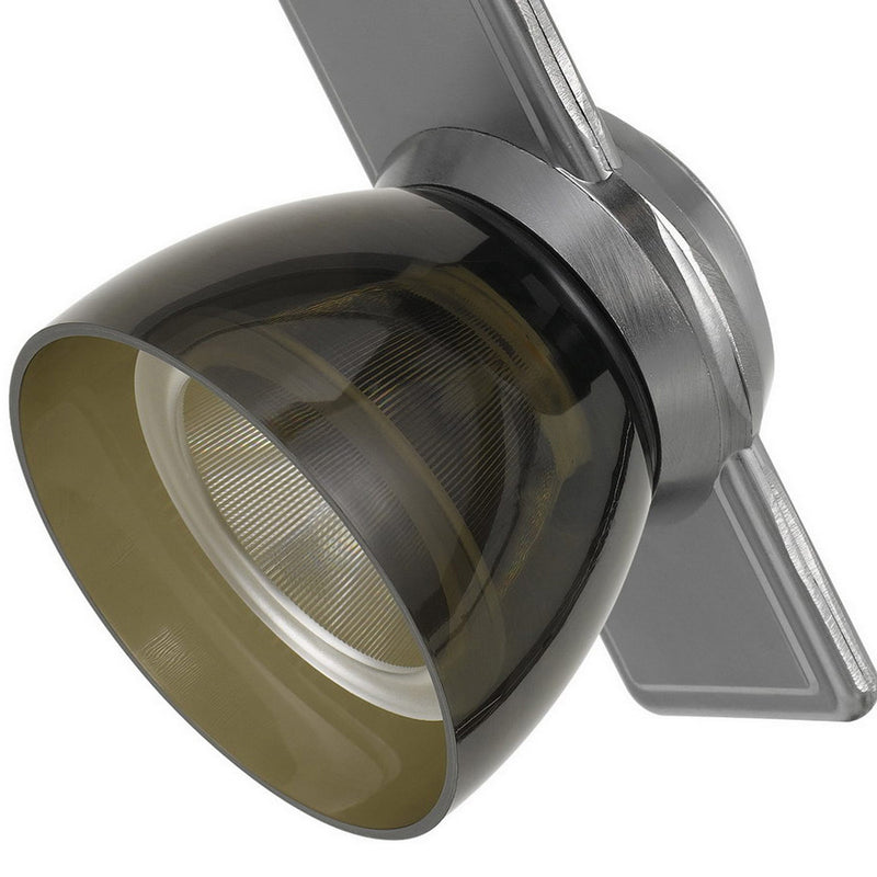 12W Integrated LED Track Fixture with Polycarbonate Head Silver and Black-zoom-