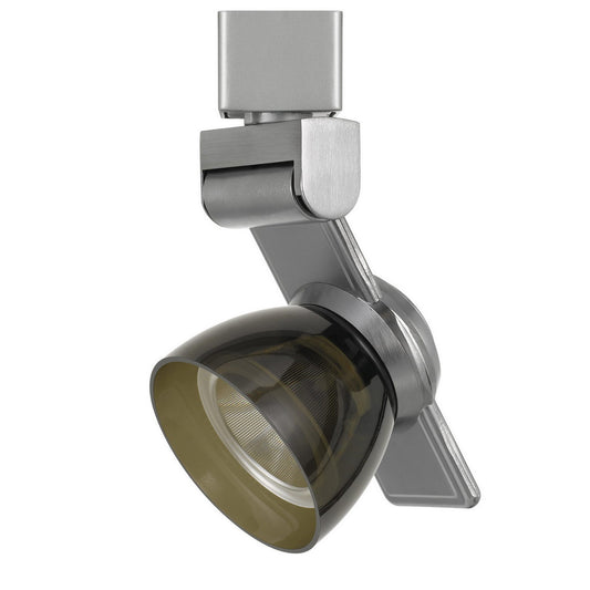 12W Integrated LED Track Fixture with Polycarbonate Head Silver and Black