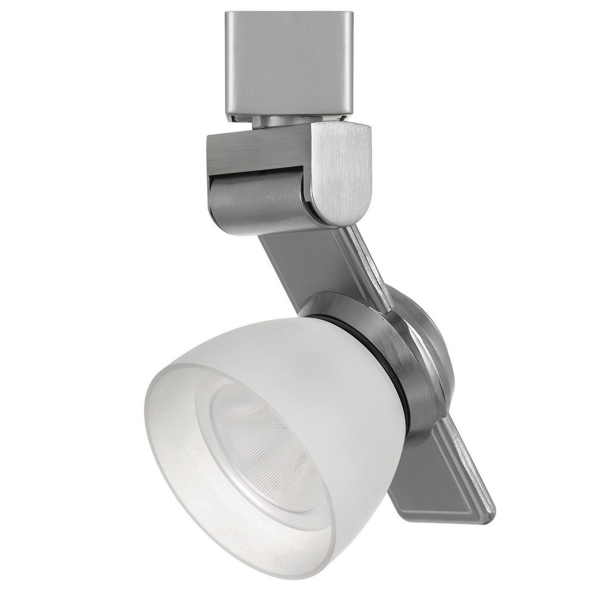 12W Integrated LED Track Fixture with Polycarbonate Head Silver and White-zoom-1