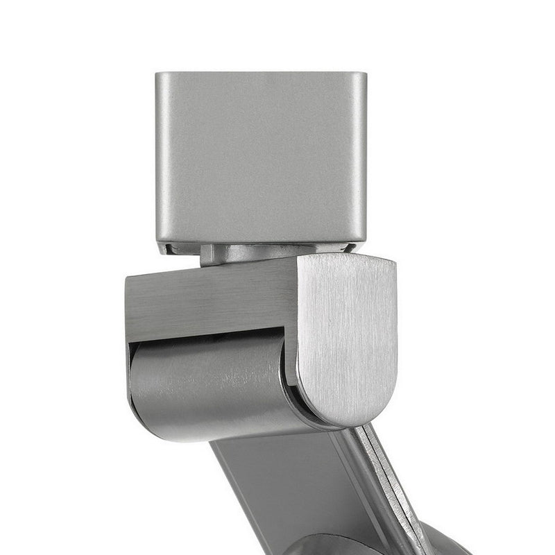 12W Integrated LED Track Fixture with Polycarbonate Head Silver and White-zoom-