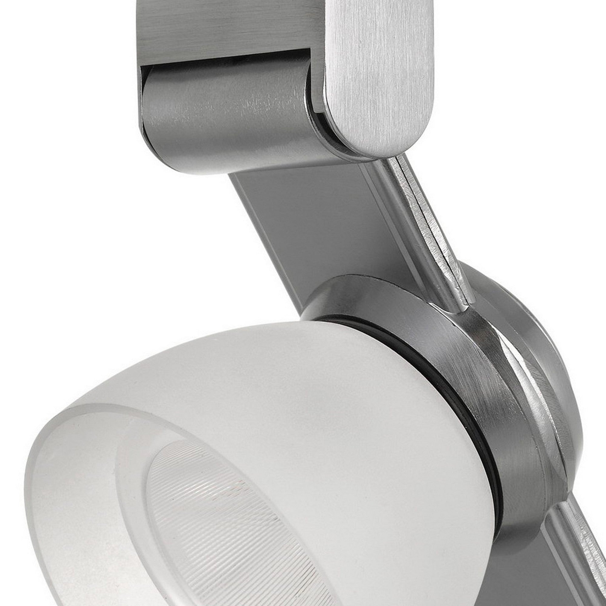 12W Integrated LED Track Fixture with Polycarbonate Head Silver and White-zoom-3