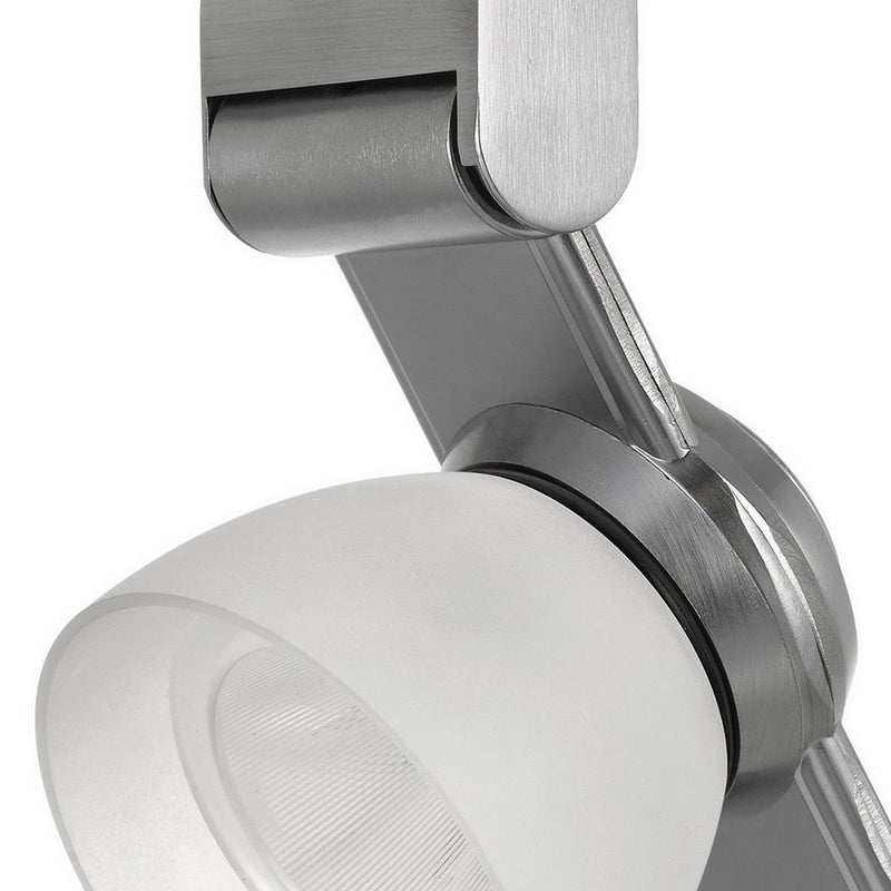 12W Integrated LED Track Fixture with Polycarbonate Head Silver and White-zoom-