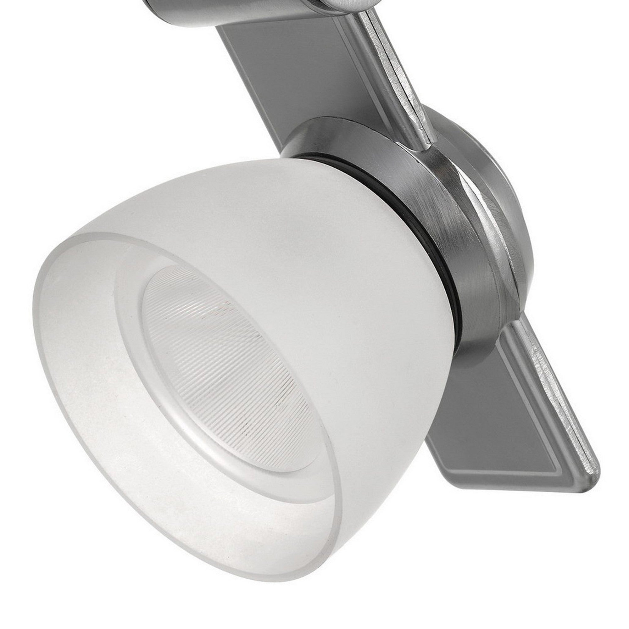 12W Integrated LED Track Fixture with Polycarbonate Head Silver and White-zoom-4