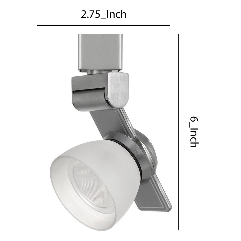 12W Integrated LED Track Fixture with Polycarbonate Head Silver and White-zoom-
