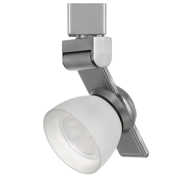 12W Integrated LED Track Fixture with Polycarbonate Head Silver and White