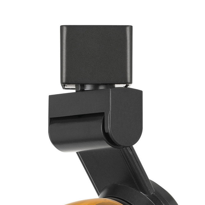 12W Integrated LED Track Fixture with Polycarbonate Head Black and Yellow-zoom-