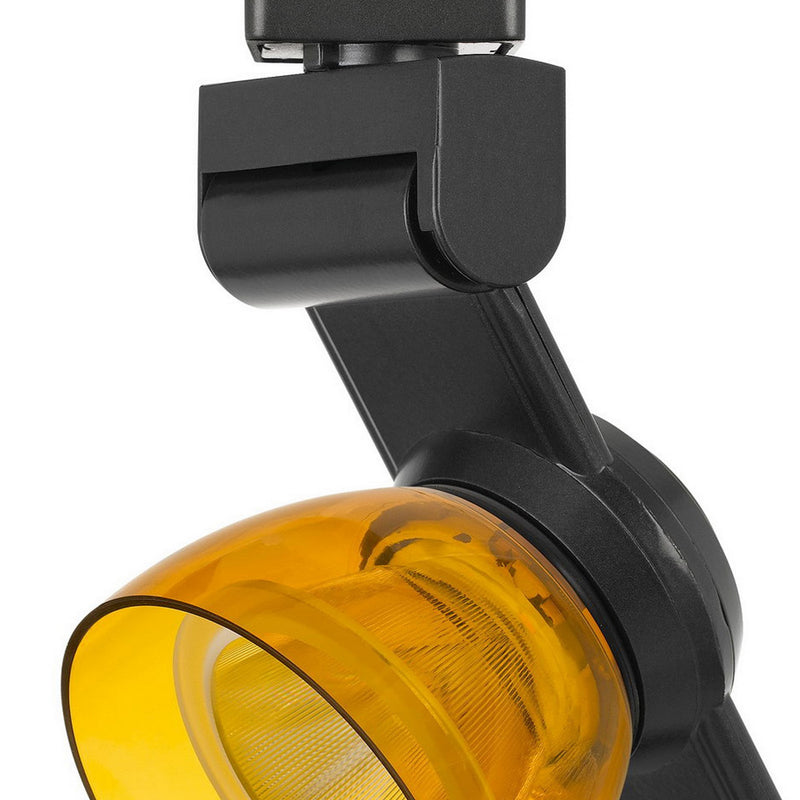 12W Integrated LED Track Fixture with Polycarbonate Head Black and Yellow-zoom-
