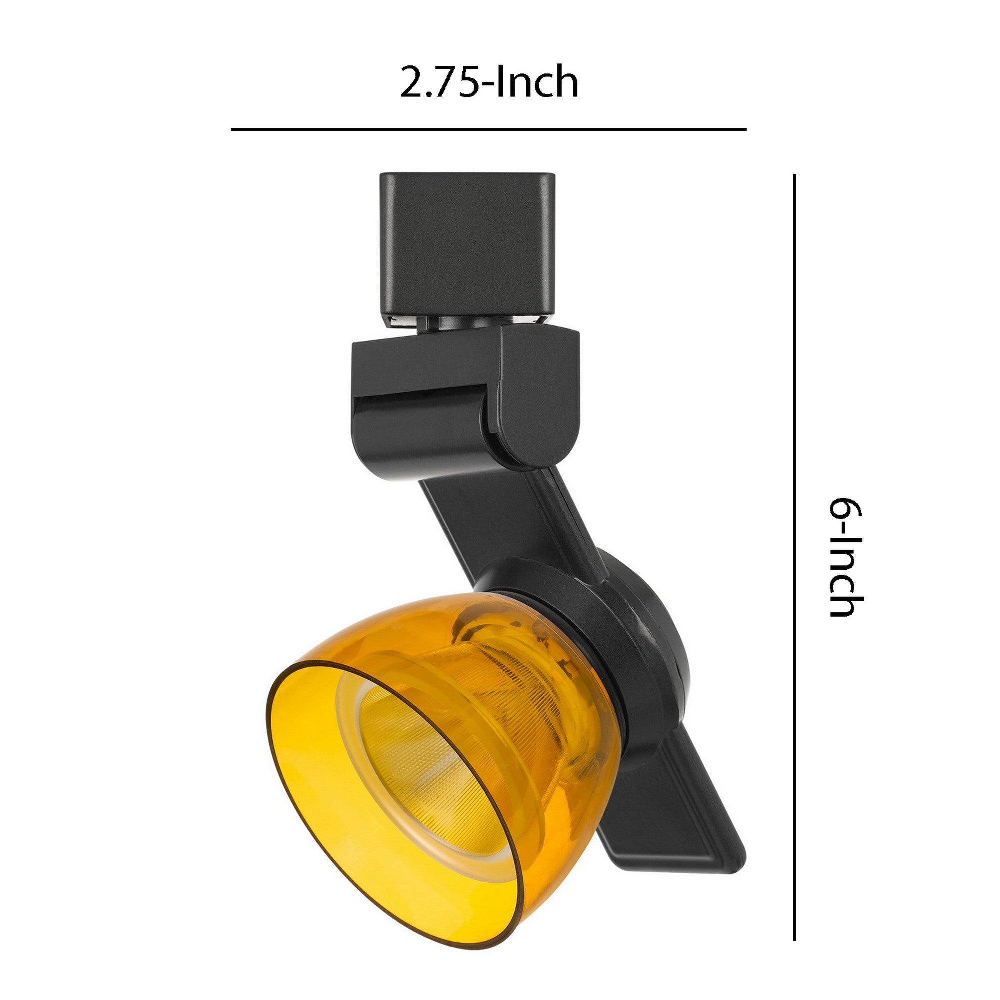 12W Integrated LED Track Fixture with Polycarbonate Head Black and Yellow-zoom-5