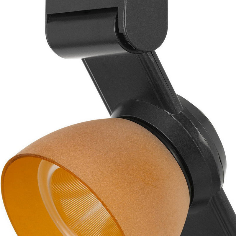 12W Integrated LED Track Fixture with Polycarbonate Head Black and Orange-zoom-